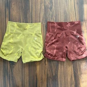 Bundle of 2 gymshark camo adapt shorts